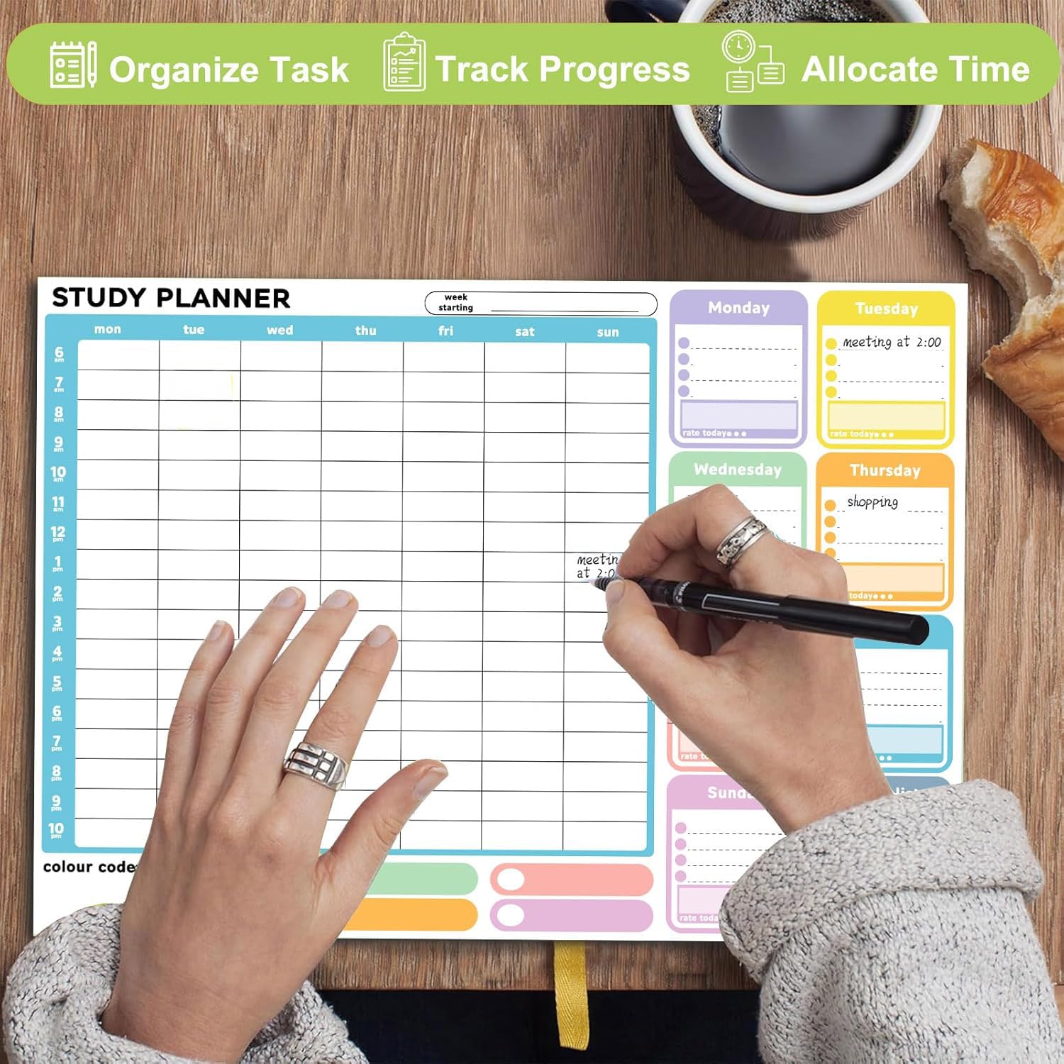 A4 Thick Study And Revision Planner Pad For Scheduling Time