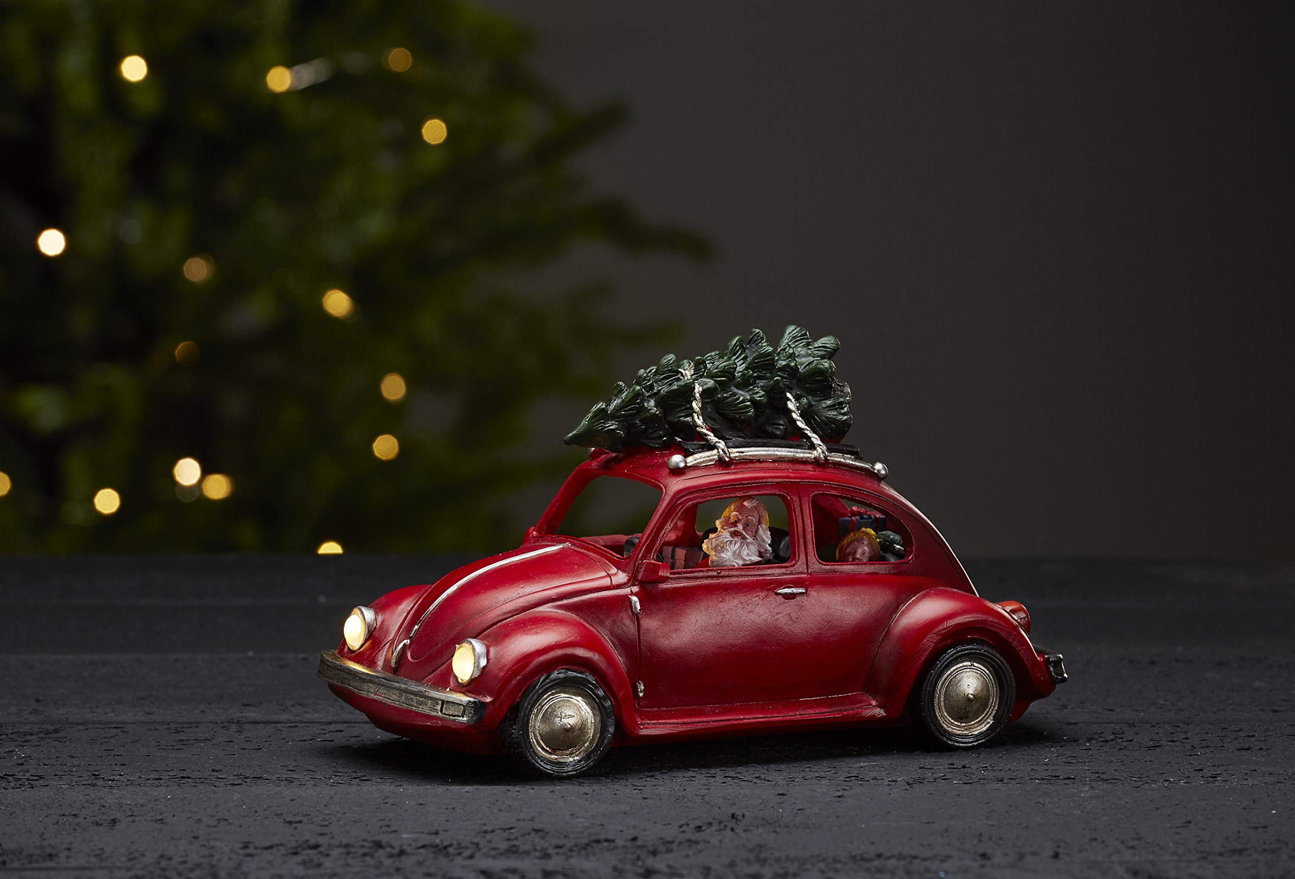 Best Season Merryville Figura de Navidad LED, Rojo, ca. 25,5 x 15 cm