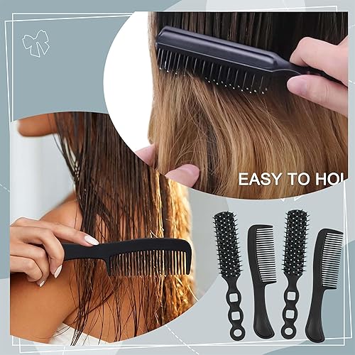 Miniatura 3 de Juego de cepillo y peine para el cabello, 100 piezas a granel para personas sin hogar envueltas individualmente, cepillo y peine ligero para mujeres