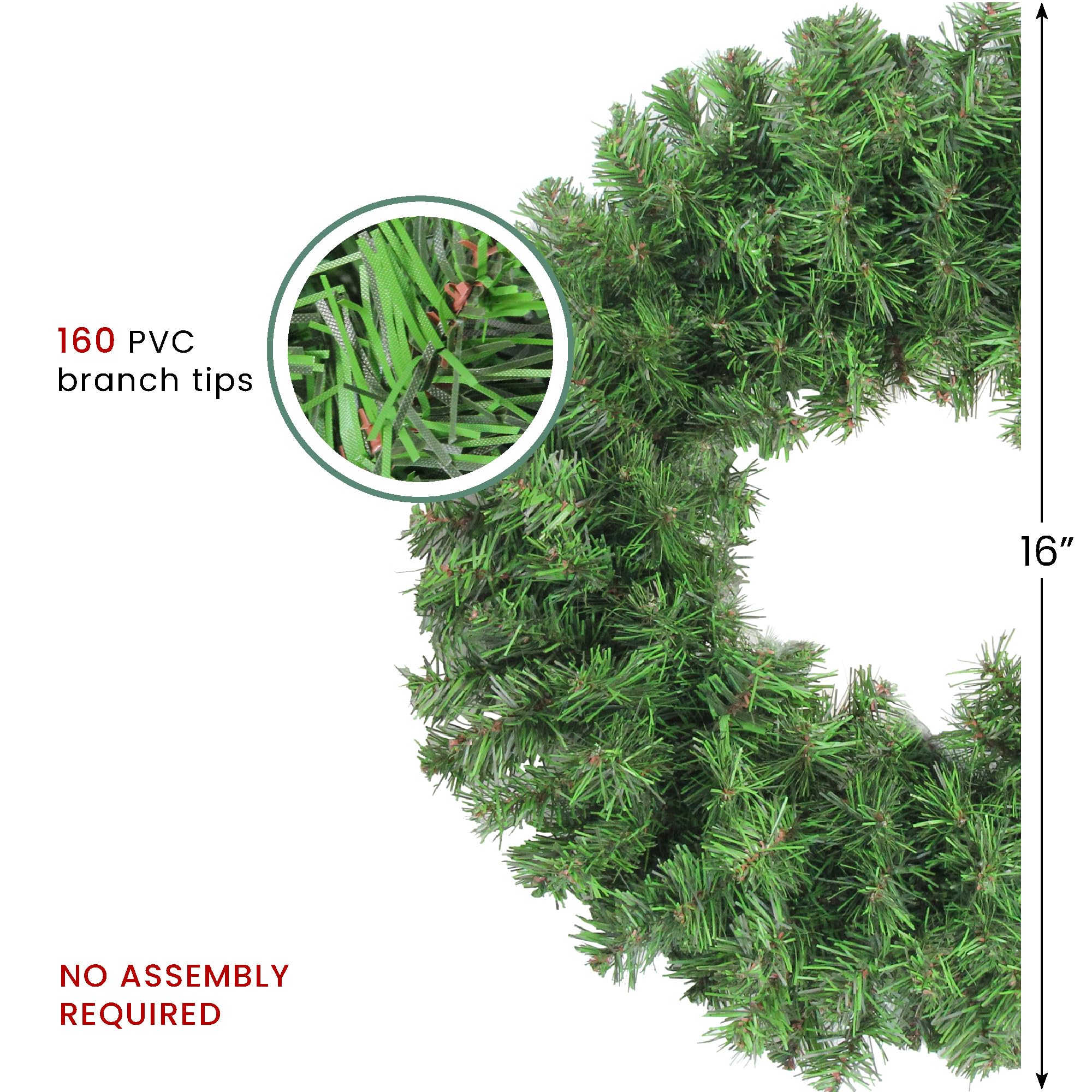 Northlight Colorado Spruce 2-Tone Artificial Christmas Wreath, Green