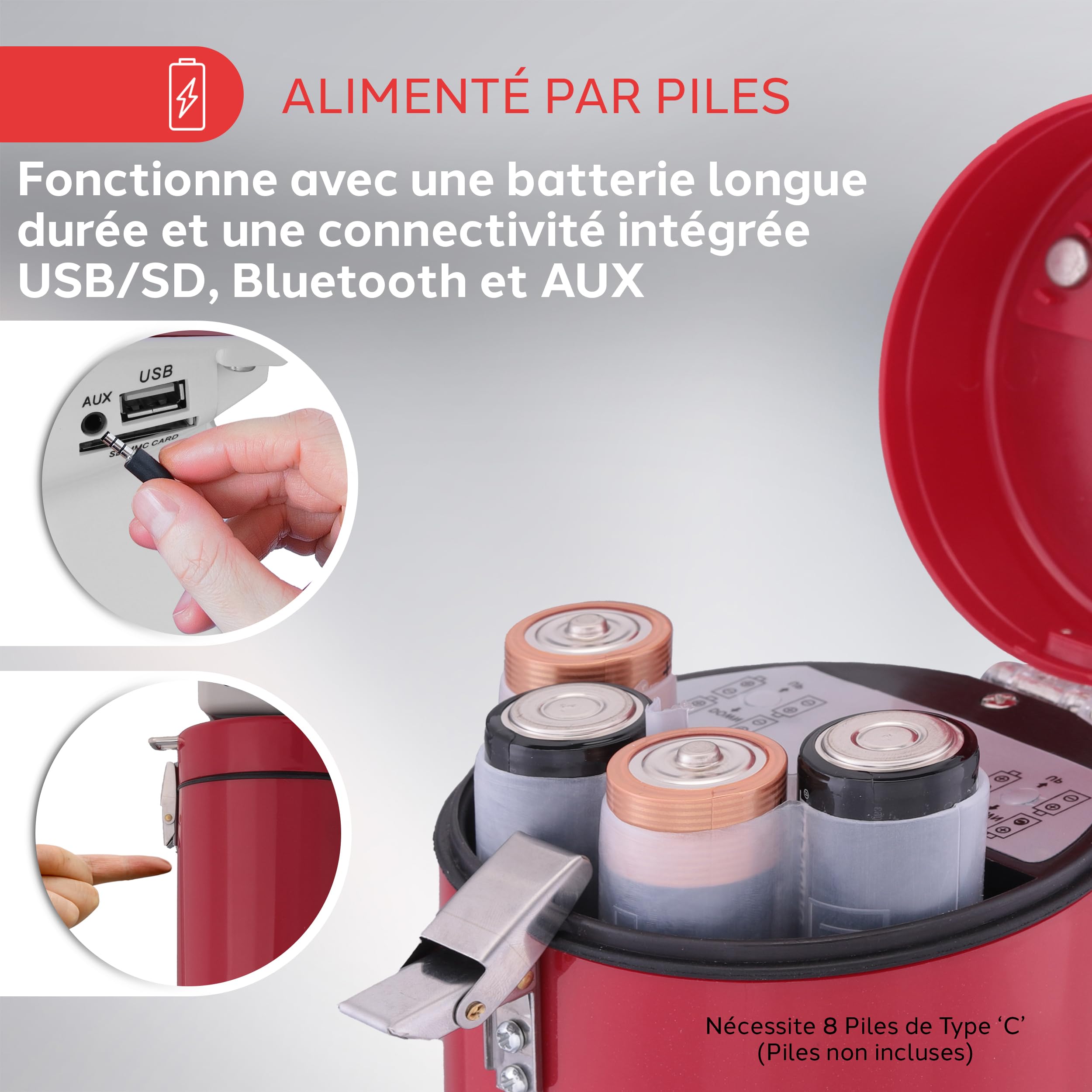 Pyle Mégaphone Porte-Voix 50W -Haut-Parleur Mégaphone avec Sirène Intégrée, Contrôle de Volume Réglable, Portée 1100 m –pour Événements Sportifs, Entraîneurs, Manifestations, Sécurité, Urgences