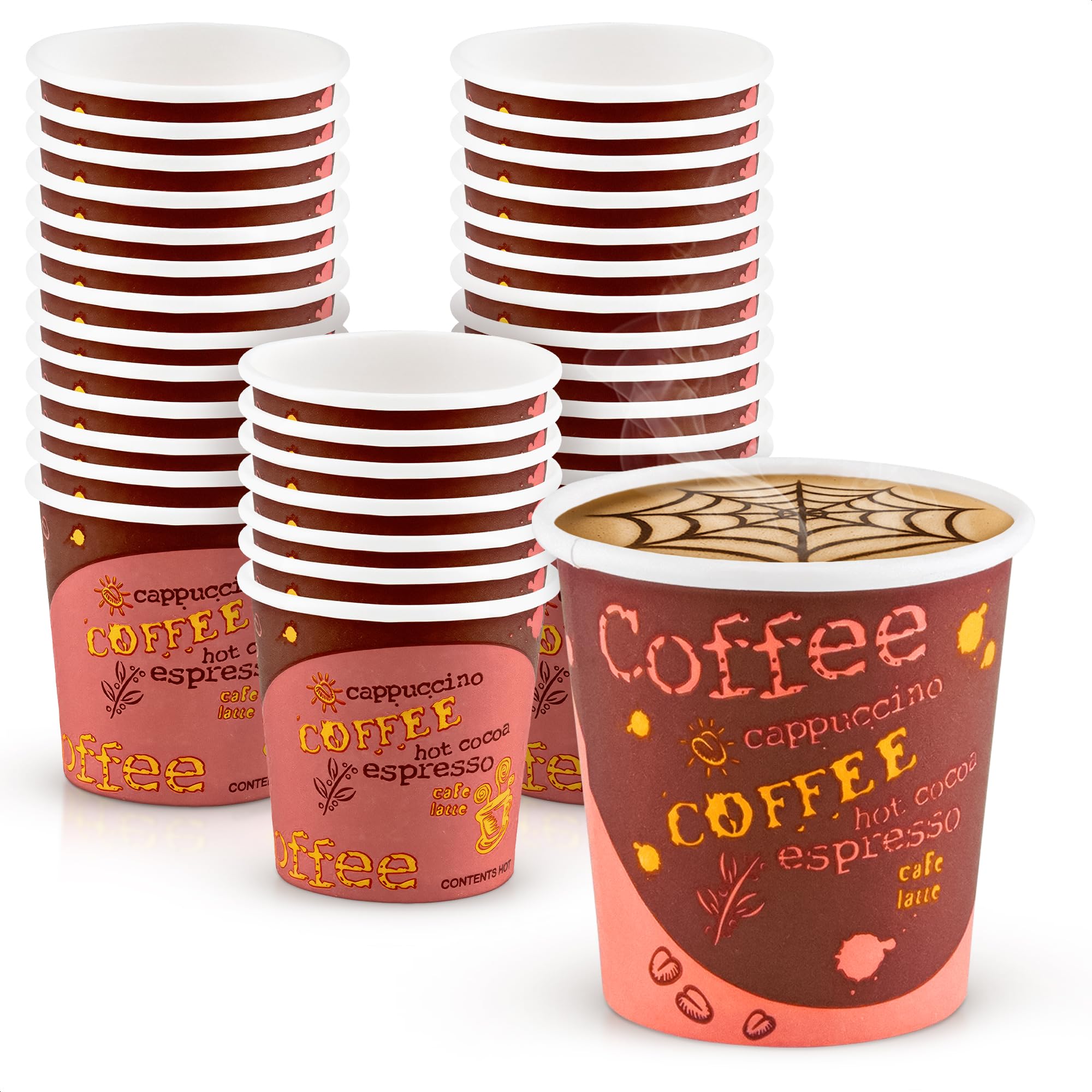 200-Pack 3 oz Disposable Espresso Cups – Small Espresso Paper Cups for Hot Drinks | Compact & Durable for Coffee, Tea, Holiday & Christmas Beverage Shots, for Home, Office, Events & On-the-Go Use