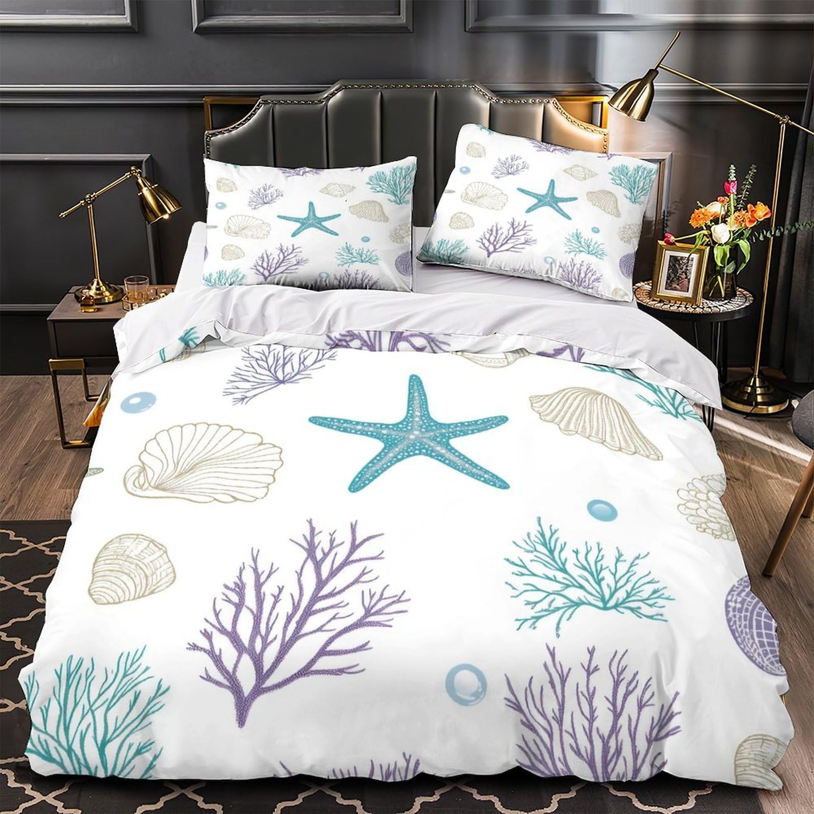 Housse de couette phoque respirante et douce pour lit double