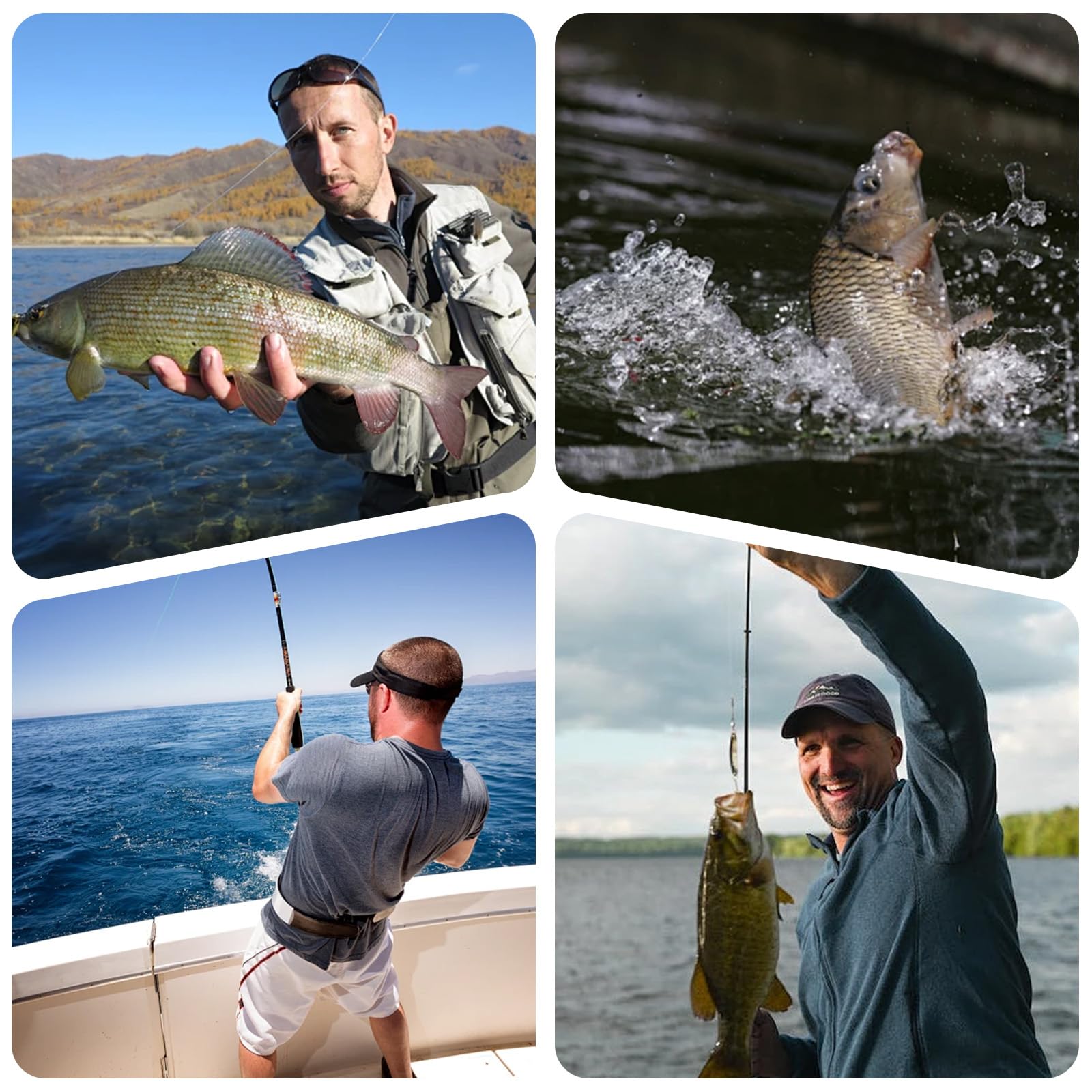 Tyqour 200 topes de goma 6 en 1 para pesca de pequeñas perlas de goma, ovaladas, para pesca de truchas, ríos, lagos