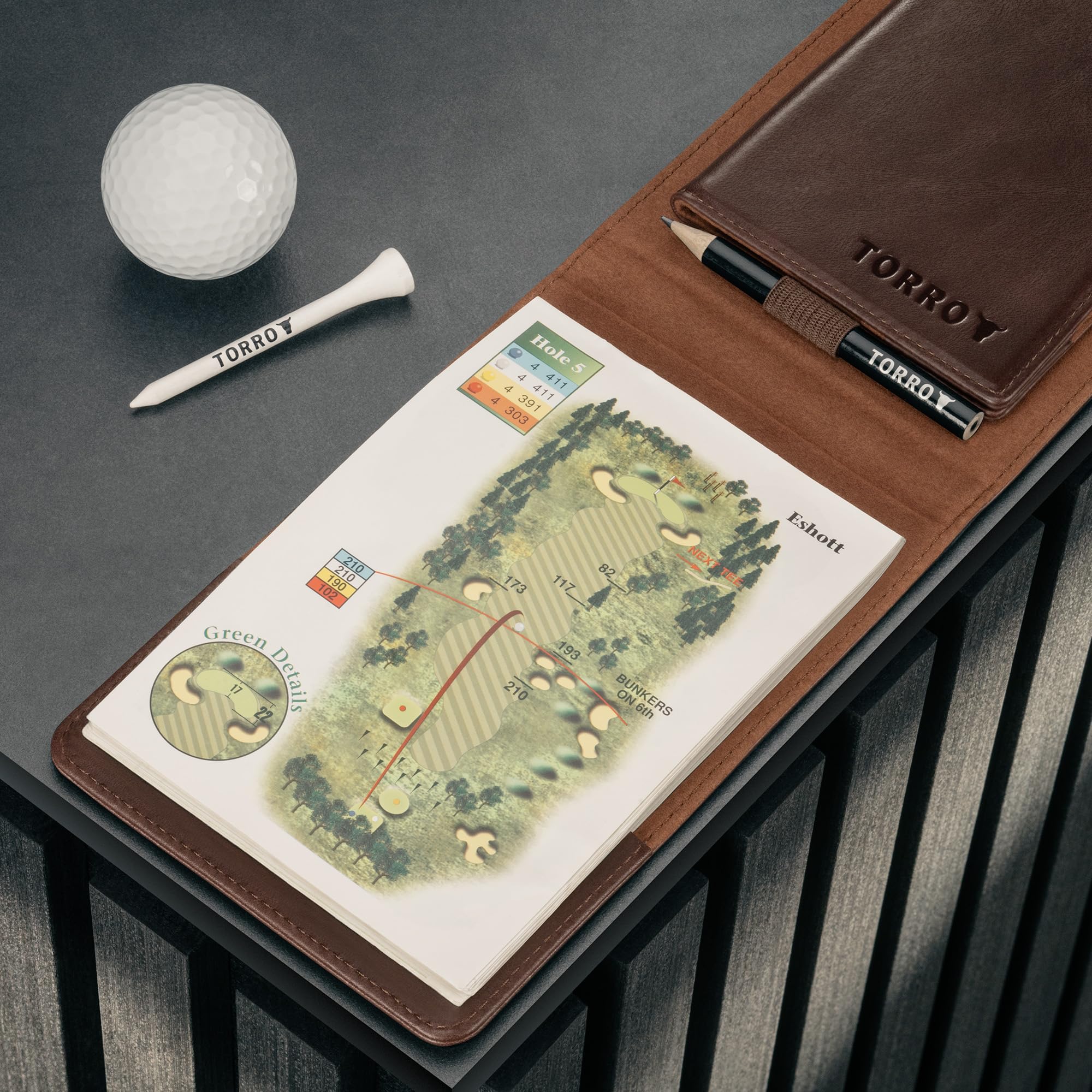 Scott Edward Golf, copertura segnapunti in pelle, con statistiche e