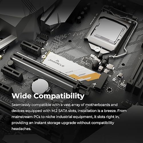 Miniatura 3 de Timetec SSD 3D NAND QLC SATA III 6Gbs M.2 2280 NGFF Velocidad de lectura de hasta 550MBs caché SLC Aumento del rendimiento Unidad interna de estado