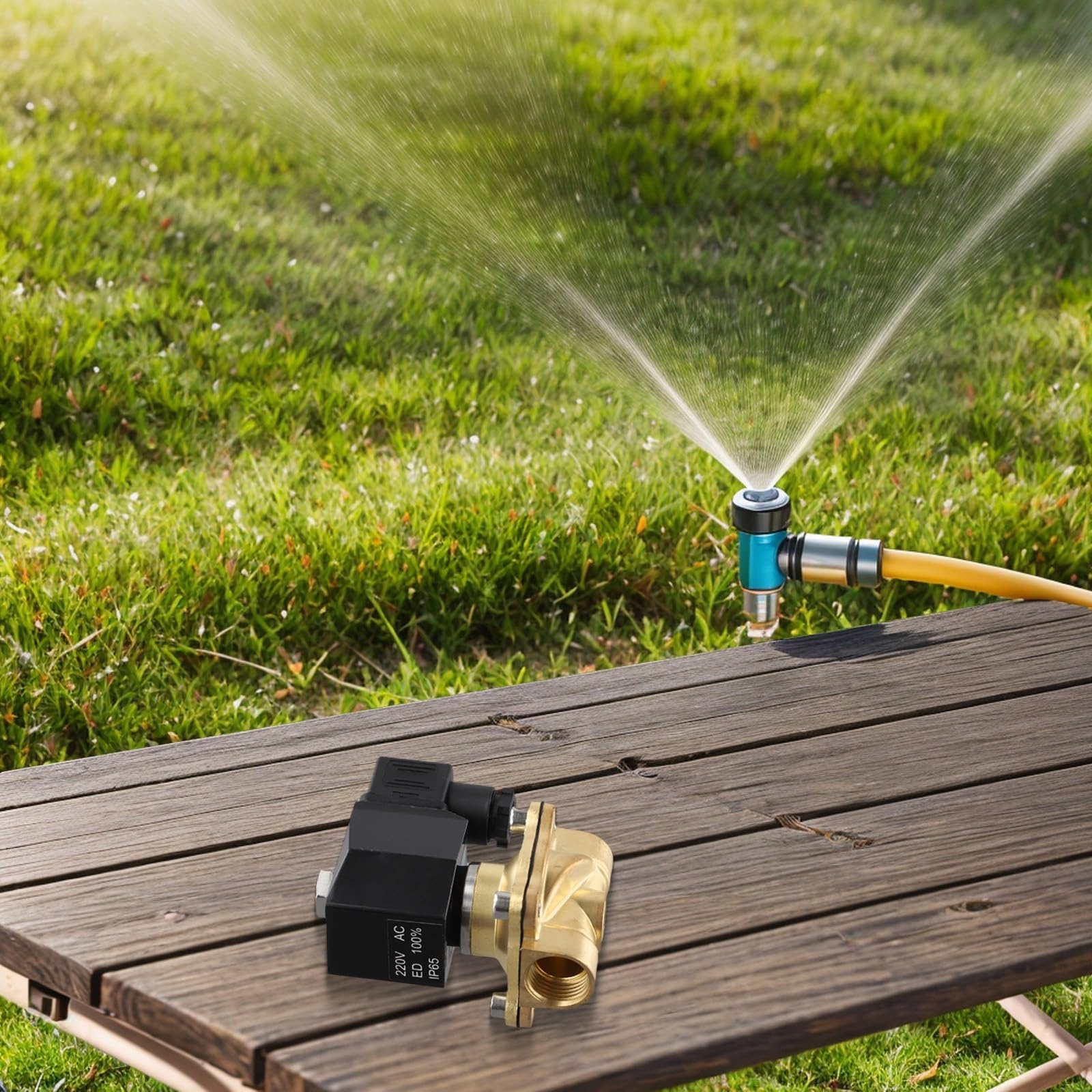 Électrovanne en laiton, pc, entrée/sortie de 50 mm, pression nominale 10 bar, normalement fermée, vanne de contrôle de l'eau électrique AC 220 V pour irrigation et canalisations industrielles