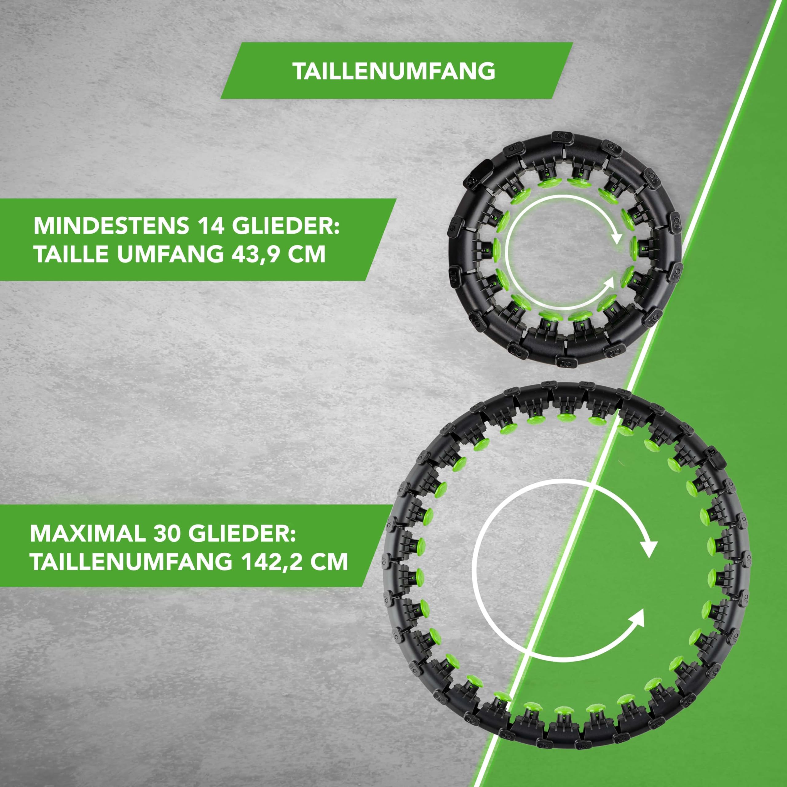 Tunturi Hula Hoop, Hula Hoop Reifen Erwachsen & Anfänger, Einstellbare Hoola Hoop Reifen für Gewichtsverlust und Fitness