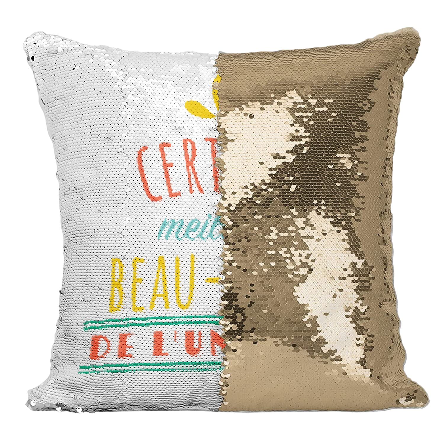 Coussin paillettes doré Meilleur Beau-frère cadeau touchant famille