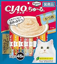 Figaro(フィガロ) CIAOちゅ~る シーフードバラエティ 14g×45本 猫用おやつ 【Amazon.co.jp限定】