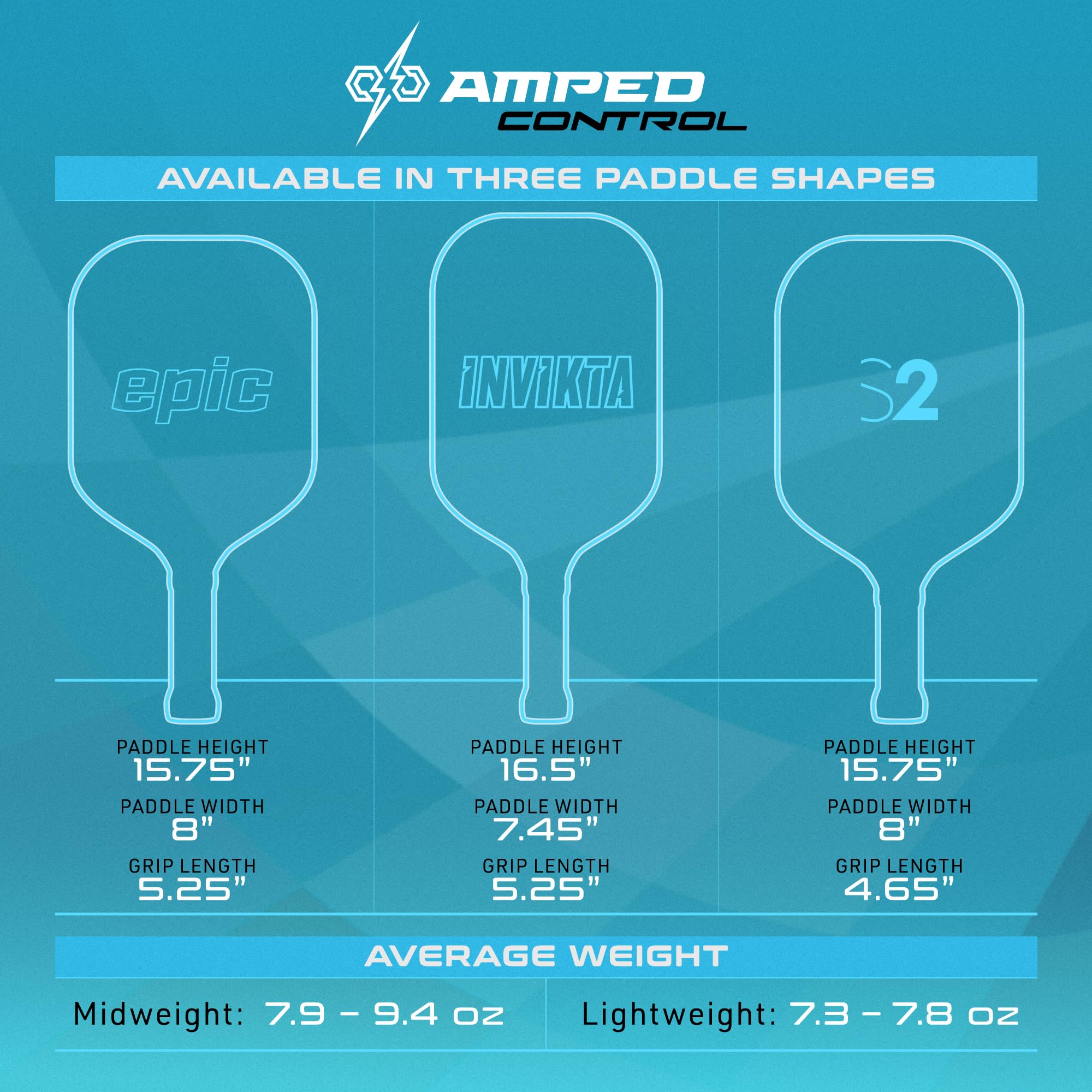 AMPED CONTROL コントロールペダル Selkirk Sport Amped Control Pickleball Paddles | Invikta