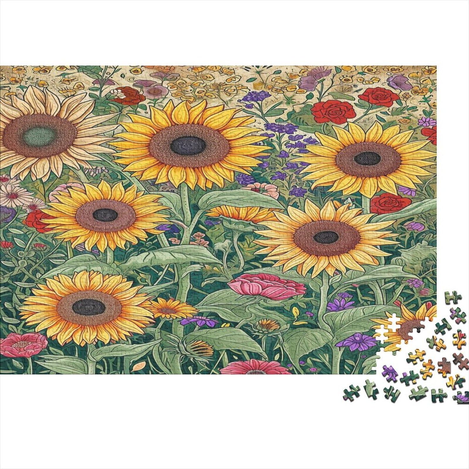 Sunflower Puzzles, Puzzle 1000 elementów, Puzzle dla dorosłych, wysokiej jakości nadruk Puzzle 1000 sztuk (75 x 50 cm)