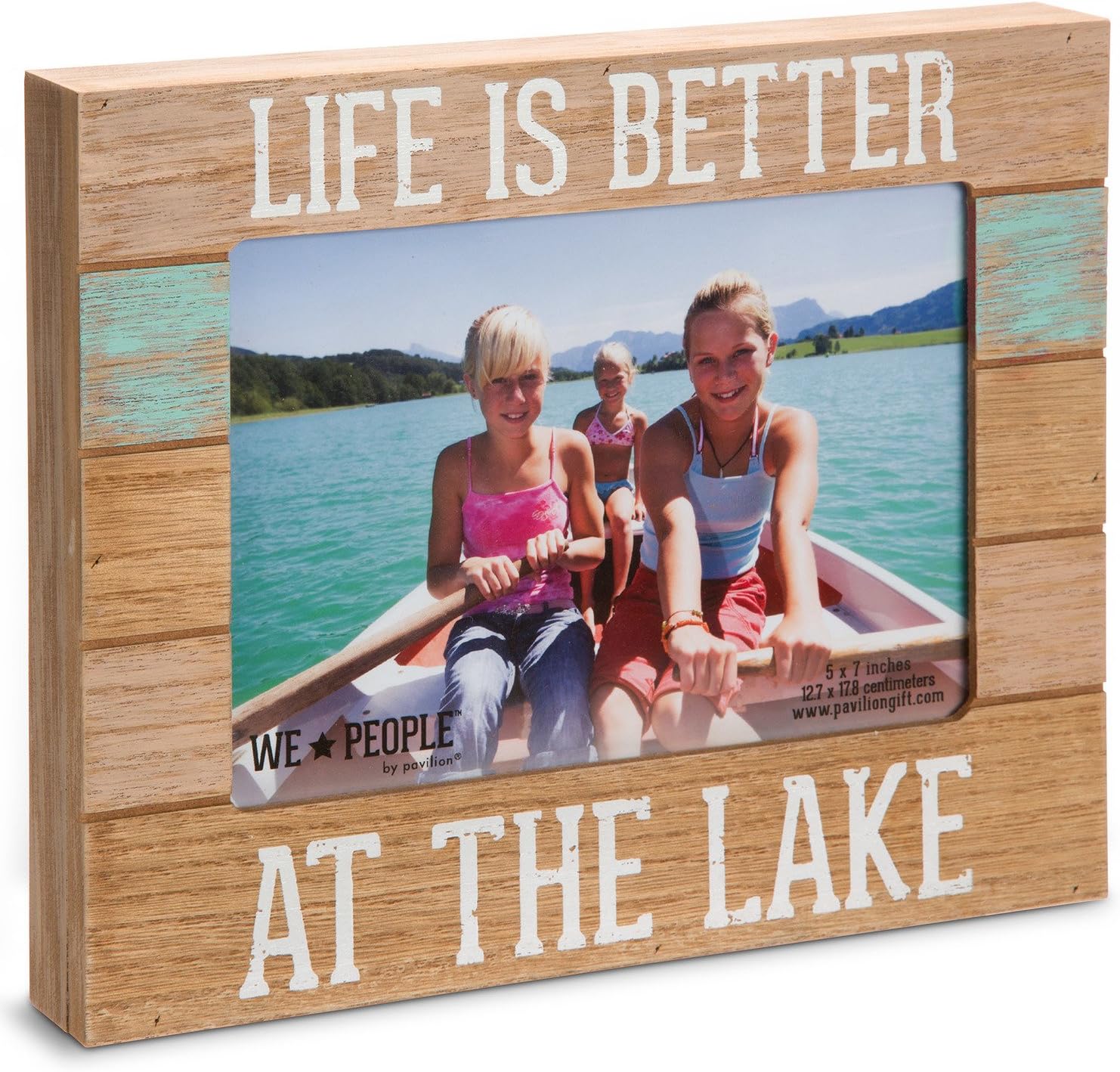 Pavilion Gift Company 67243 We People-Life is Better at The Lake Picture Frame, 5"x7"