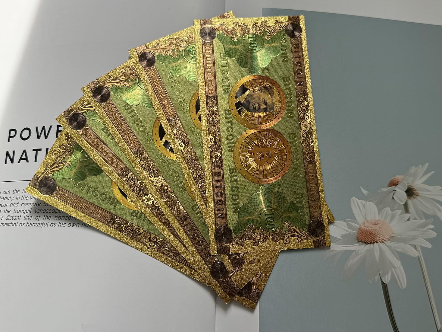 Amazon.com: 5 PCS Hundred Donald Trump Bitcoin Dollar Bills, $100  Collectible Banknotes Colored Bill for Bookmark, Bill Note for Decoration  ($100 (Set of 5)) : Toys & Games