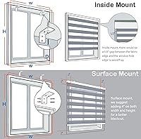 Vista 8 de Persianas motorizadas de cebra compatibles con Alexa persianas inteligentes de doble capa con control de luz de privacidad persianas horizontales
