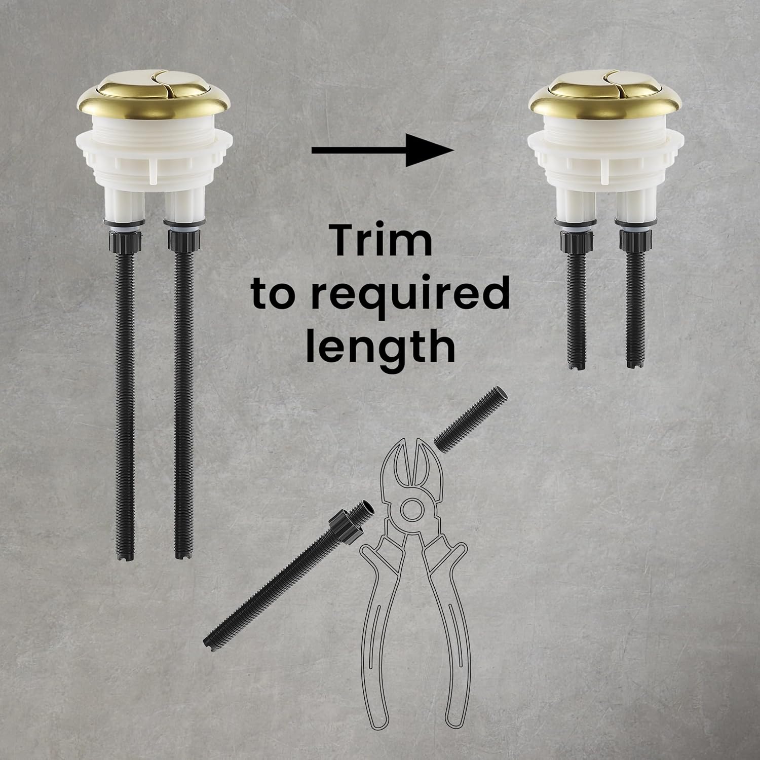Toilet Hardware Brushed Gold (SM-1T803)