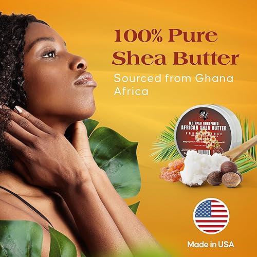 Miniatura 4 de RA COSMETICS Manteca de karité Whipped - Incienso - 6 onzas  Manteca de karité africana 100% pura y natural para hombres y mujeres, hidratante hecho