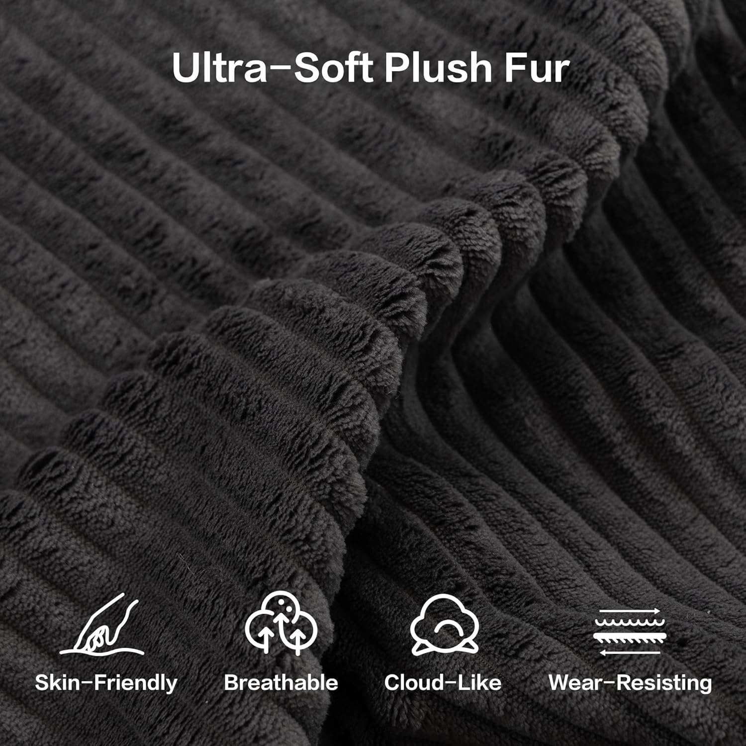 50" Oversized Boneless Chaise Lounge Chair Indoor, Plush Faux Fur Cloud Sofa Couch with Pillows, No Assembly Deep Seat Reading Chair Bed, Cozy Floor Couch for Living Room or Bedroom