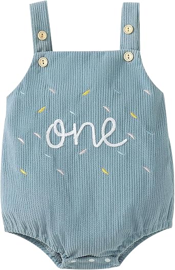 OMEWEE Baby & Toddler Boho 1st Birthday Outfit Sleeveless Newborn Jumpsuit for smash cake outfit