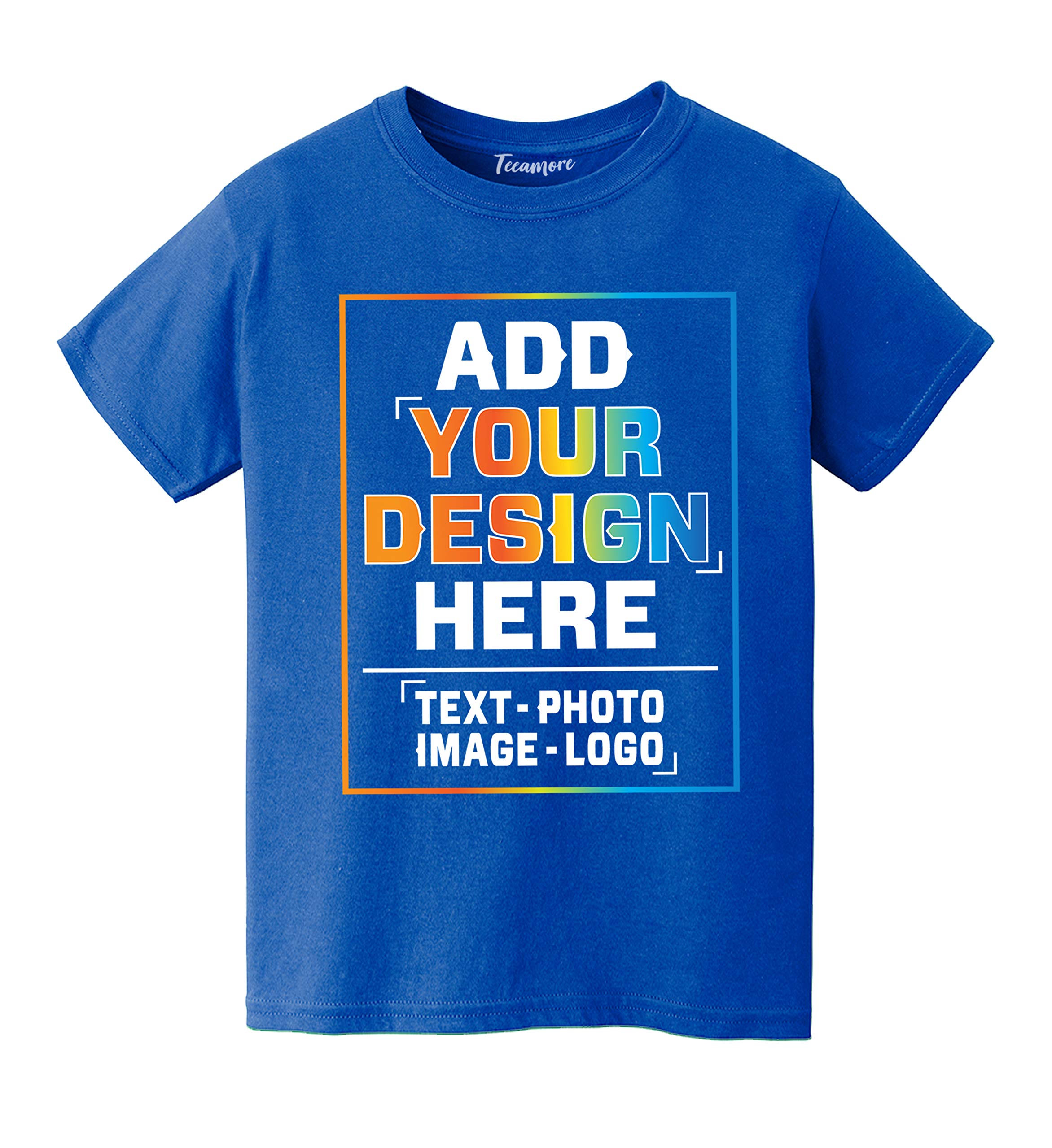 Custom Personalized T Shirt for Youth - Kids Design Your Own Add Your Text Image