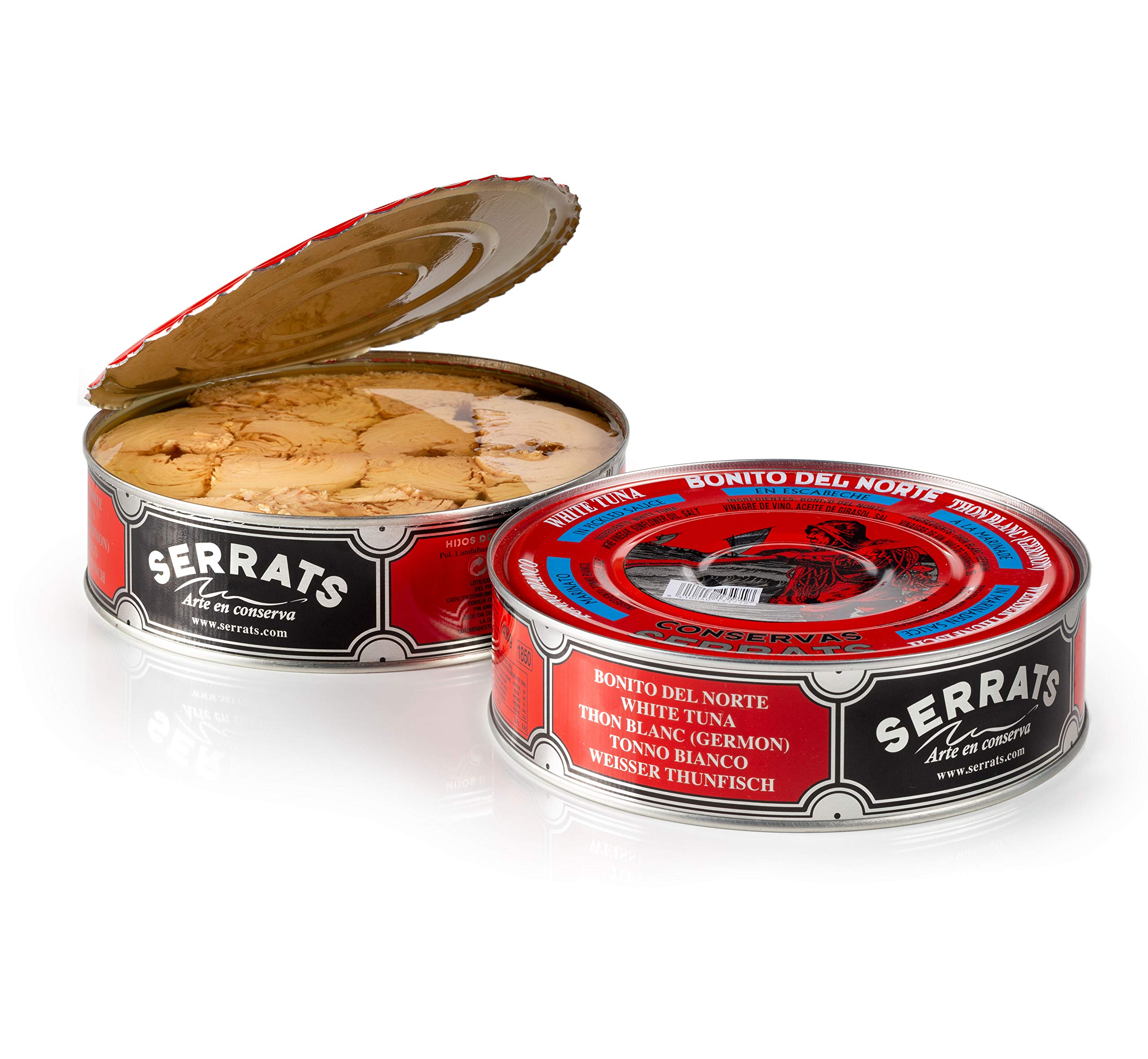4 Einheiten - SERRATS - Weißer Thun in marinaden sauce 1800g