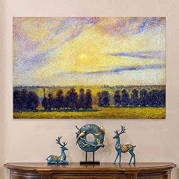Amazon.co.jp: ピサロ エラニーの夕日 ポスター 1890 年にカミーユ