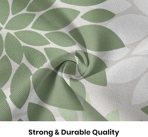 Miniatura 7 de CXMEIFLY Fundas de Almohada Verde Salvia Blanco 16x16 Pulgadas Juego de 2 Decoración Floral Dalia Almohadas Decorativas Verano Geometría Moderna