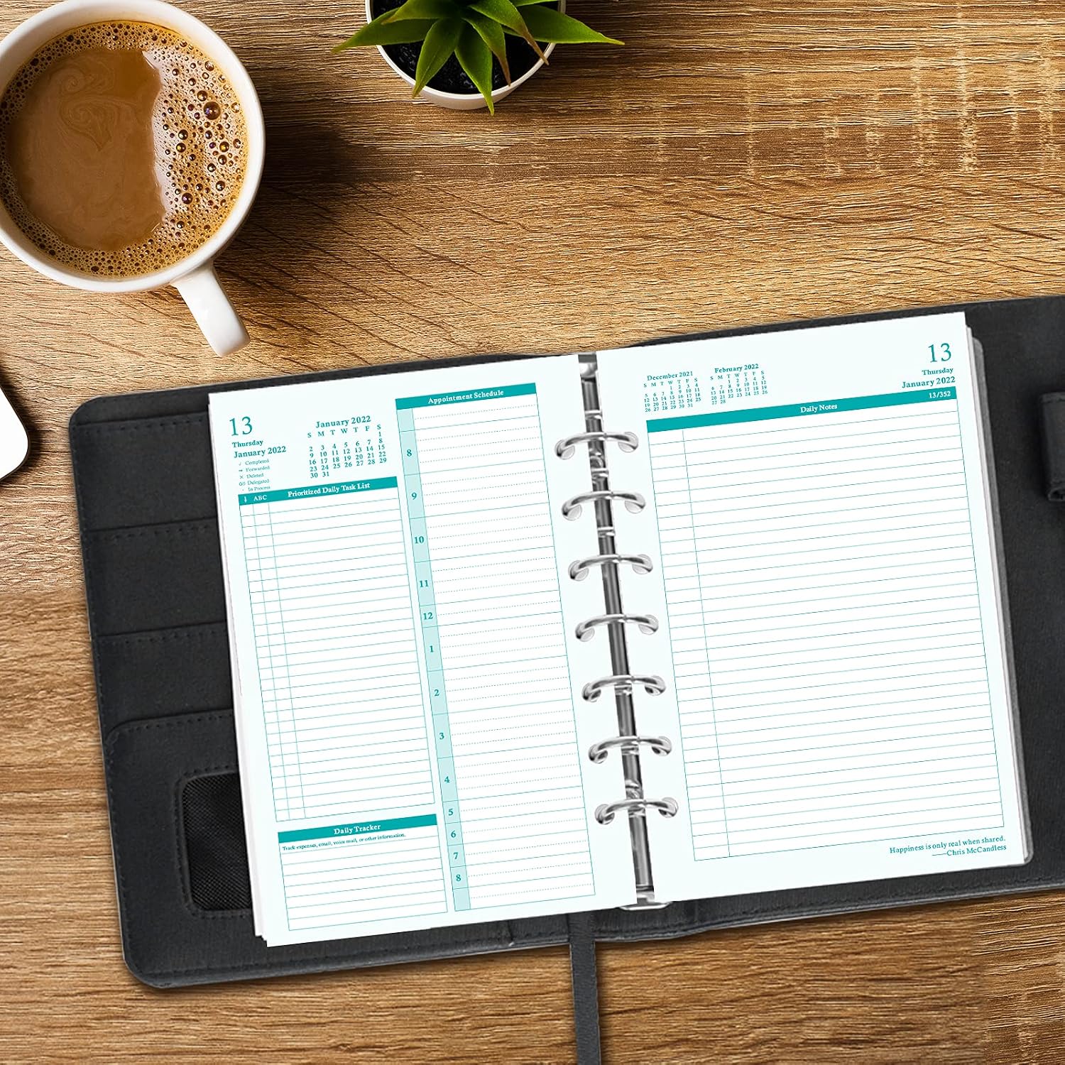 2022 Planner - 2022 Weekly Monthly Planner with Flexible Cover, Jan 2022 - Dec 2022, 8" x 10", Twin-Wire Binding, 12 Monthly Printed Tabs