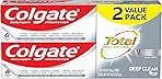 Colgate Total Toothpaste with Stannous Fluoride and Zinc, Multi Benefit Toothpaste with Sensitivity Relief and Cavity Protection, Deep Clean - 4.8 Ounce (Pack of 2)