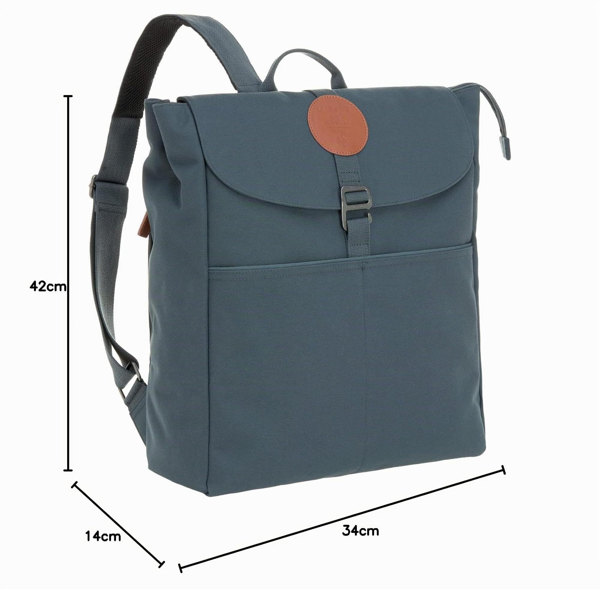 LÄSSIG Baby Wickelrucksack Wickeltasche Babytasche stylische Tasche inkl. Wickelzubehör/Backpack Adventure, Petrol