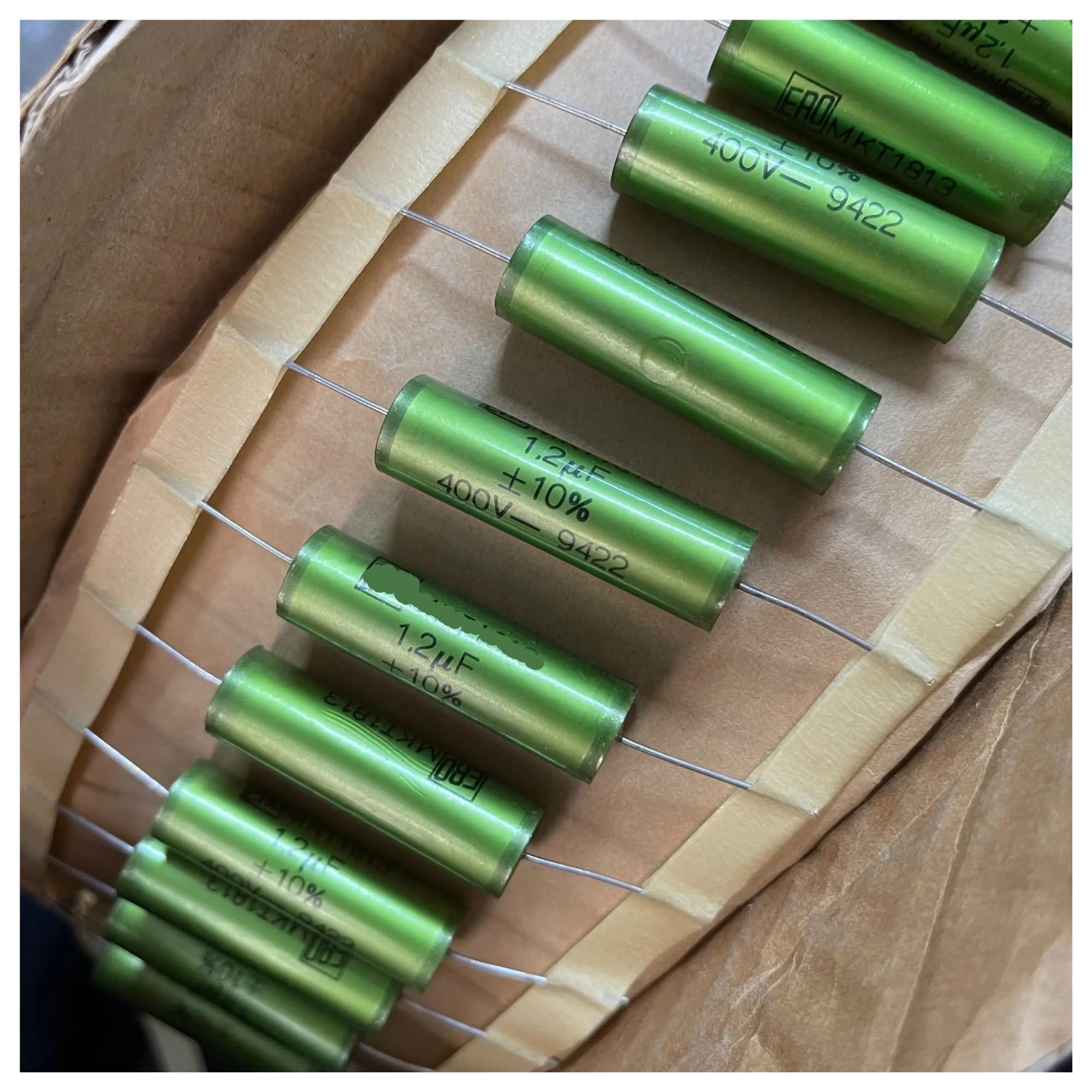 LEOTNNDQ 1pcs MKT1813 Series 1.2UF 1UF 400V Coupled Audio Film Capacitor