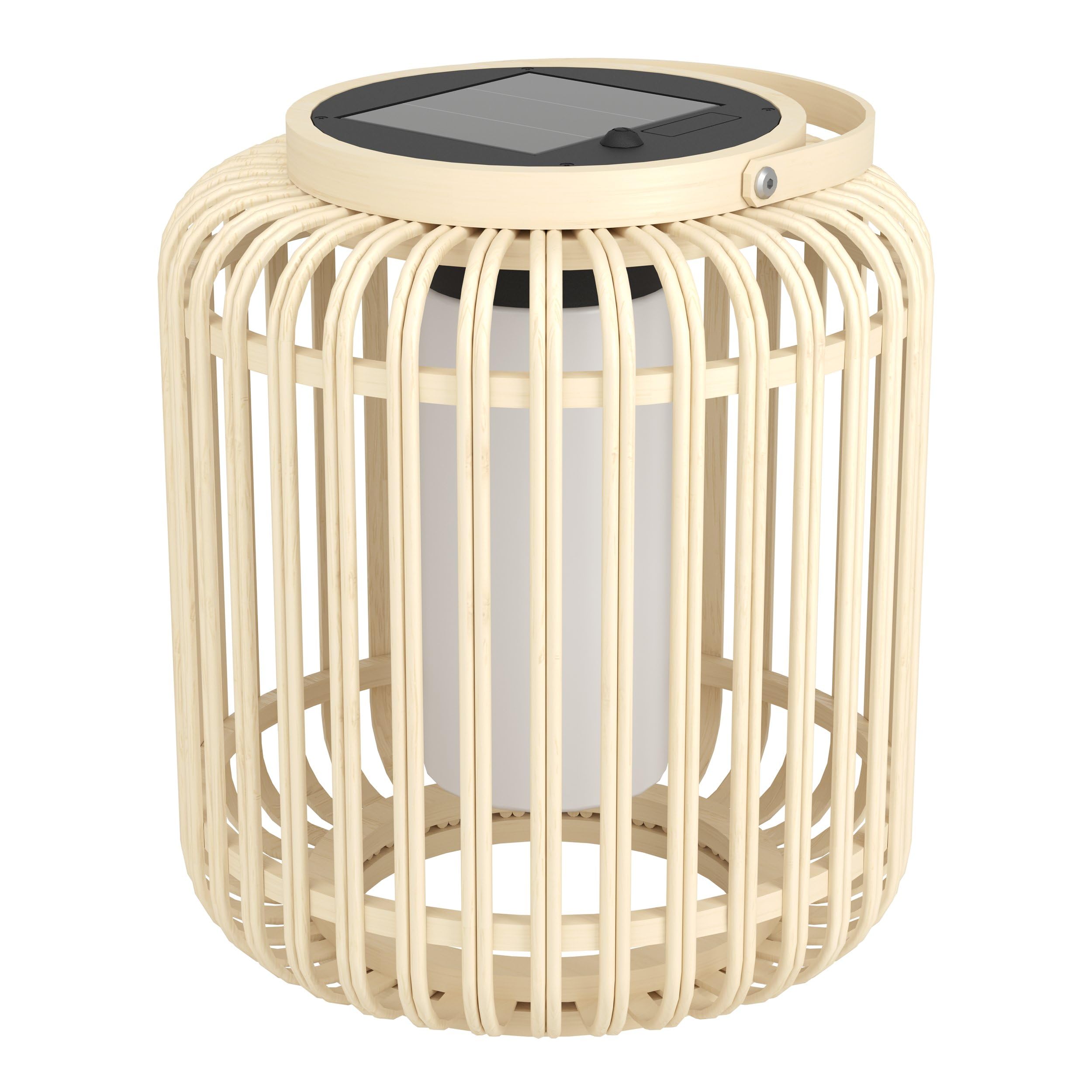Eglo LED Solar Table lamp Marliano, Outdoor Lighting for Garden and Terrace, Balcony Decoration, Boho Lantern, Rattan Light Fixture, IP44