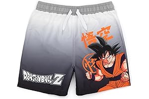 Dragon Ball Z Anime Merch for Boys: Swim Shorts with Drawstring Waistband