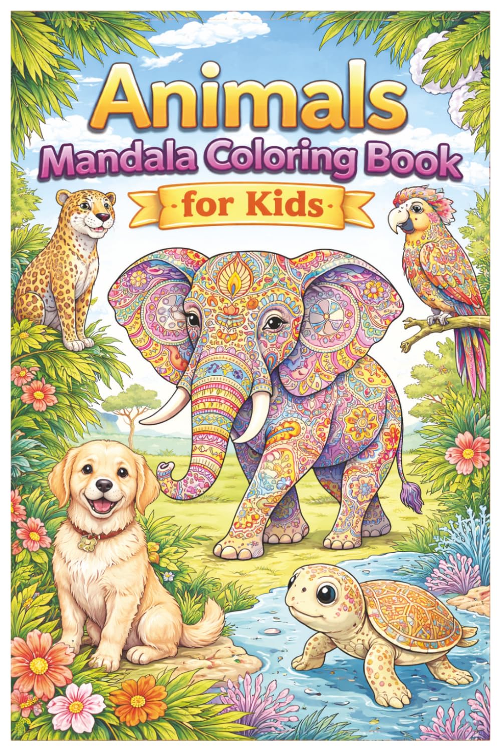Animals Mandala Coloring Book for Kids: Fun, Easy and Relaxing Animal Designs with Big Spaces