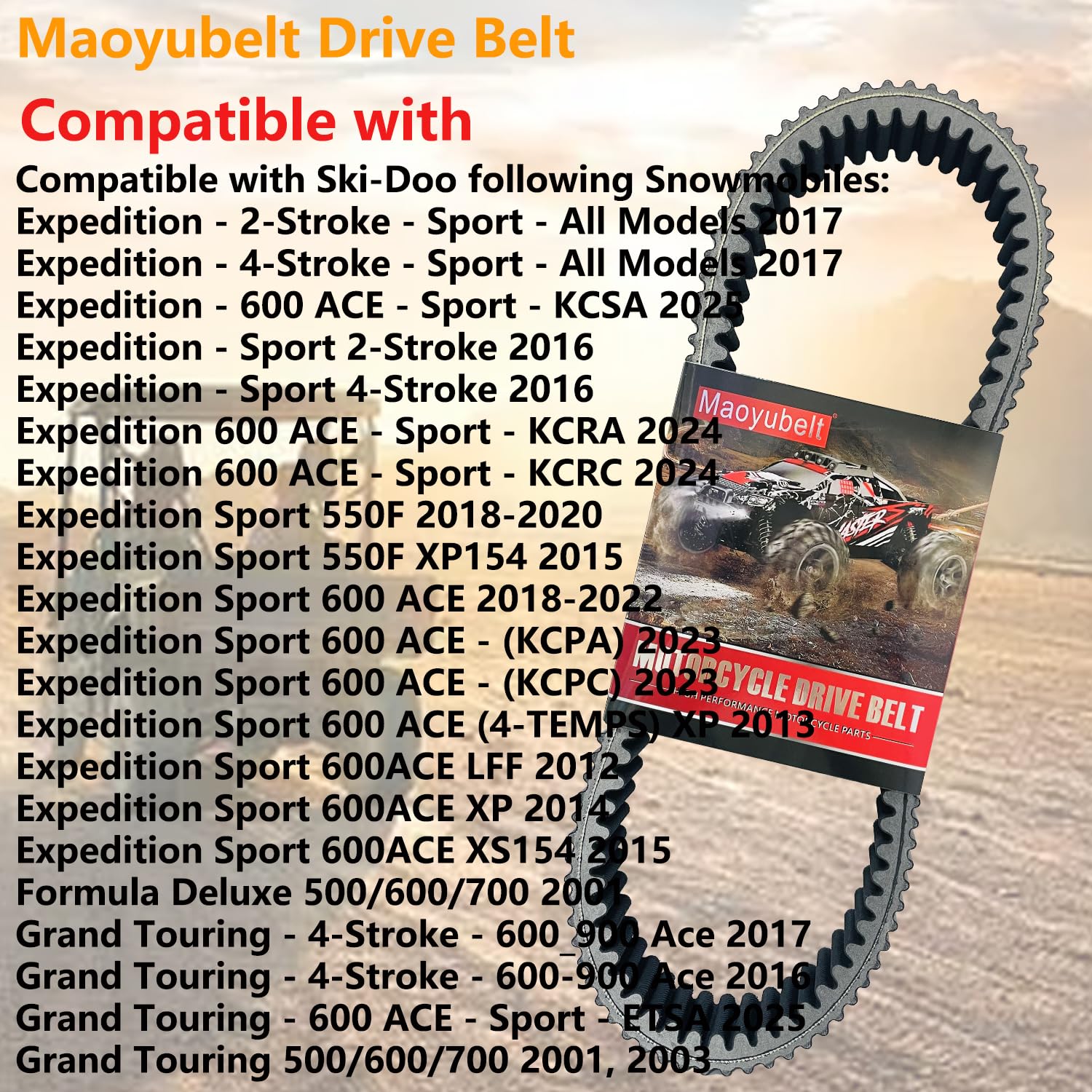 Drive Belt 417300127 417300585 Compatible with Ski-Doo 2000-2025 Snowmobile 500 600 700 800 Expedition Tundra Grand Touring Skandic Summit MXZ Legend Renegade Formula CVT 42G4266 42R4266