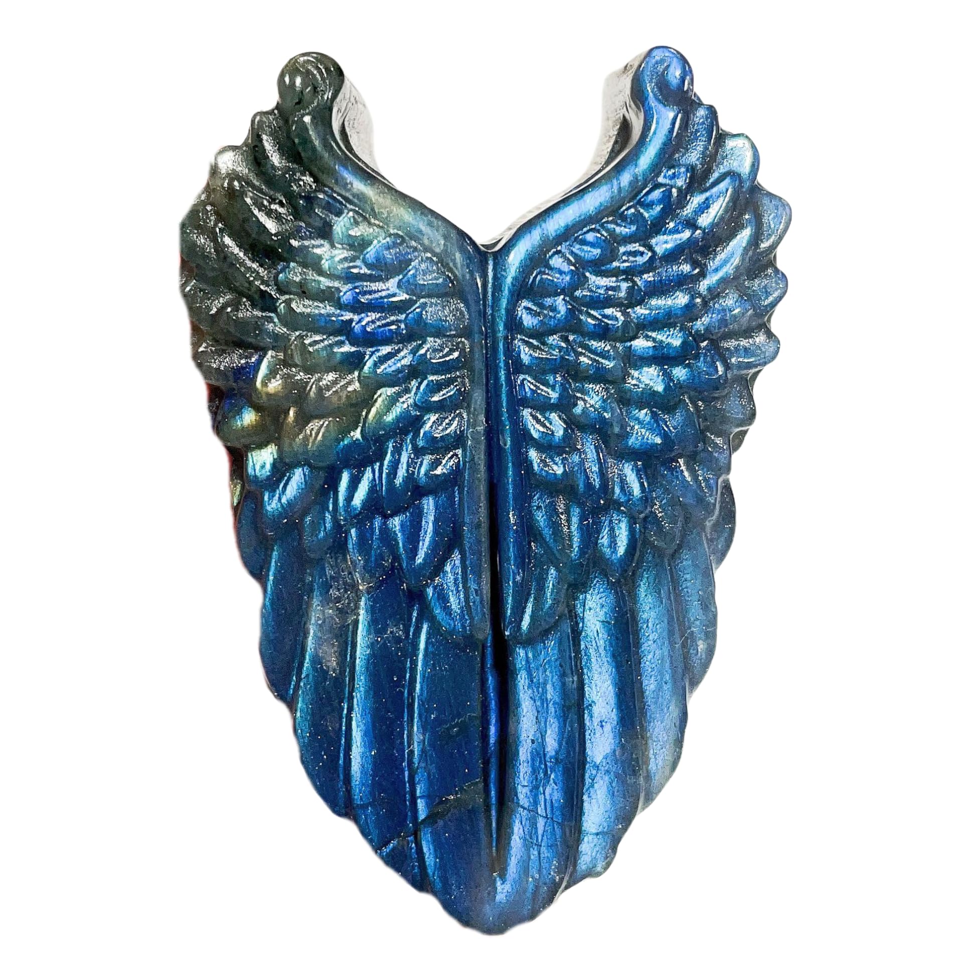 Westux 1PC Natural Labradorite Stone Hand Carved - The Wing Quartz Crystal Healing Reiki