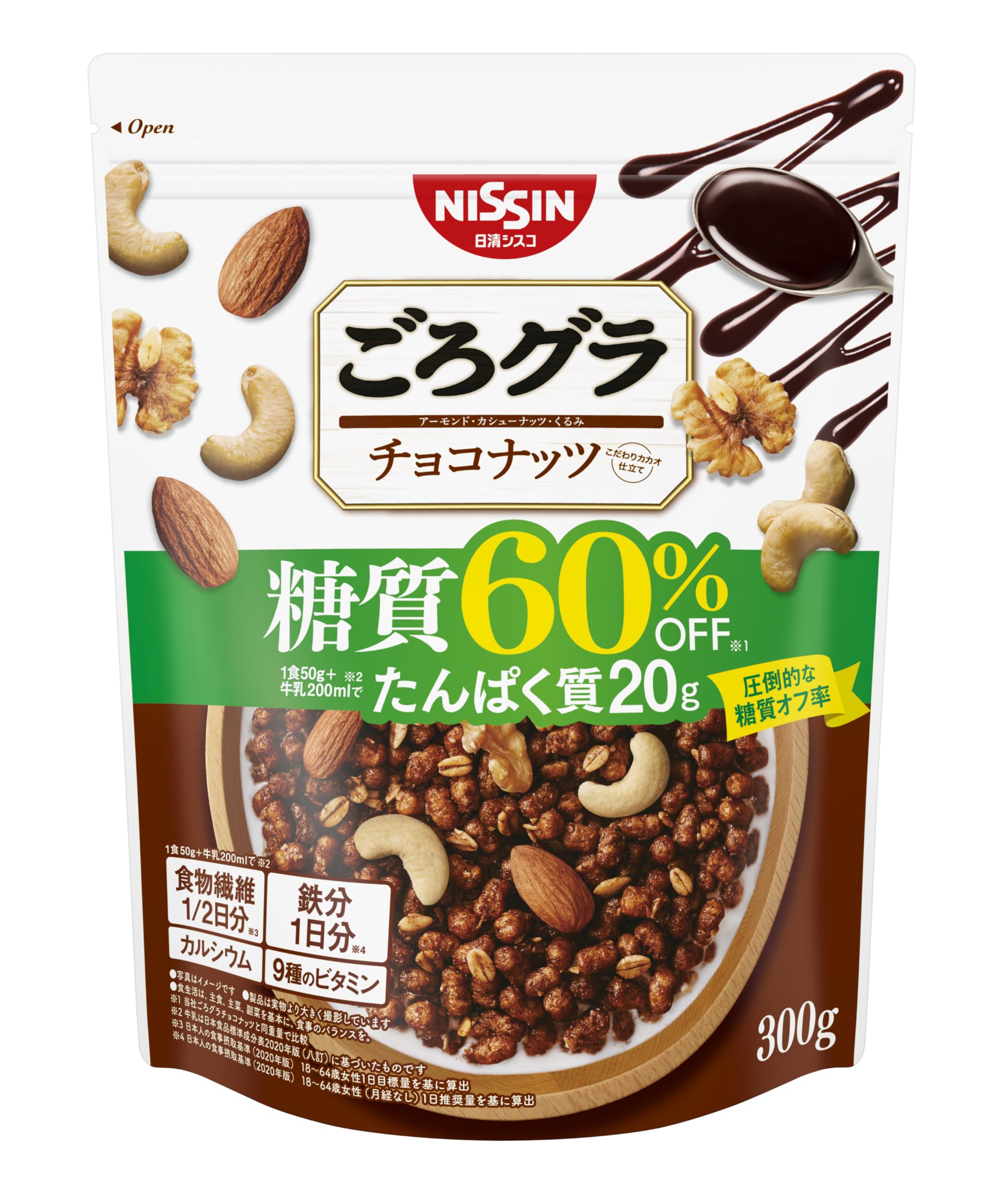 日清シスコ ごろグラ 糖質60%オフ チョコナッツ 300g