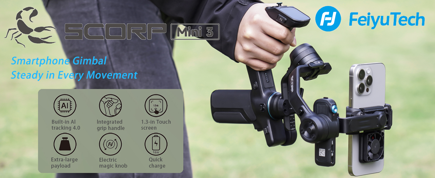 Amazon.com: FeiyuTech SCORP Mini 3 Gimbal Stabilizer for