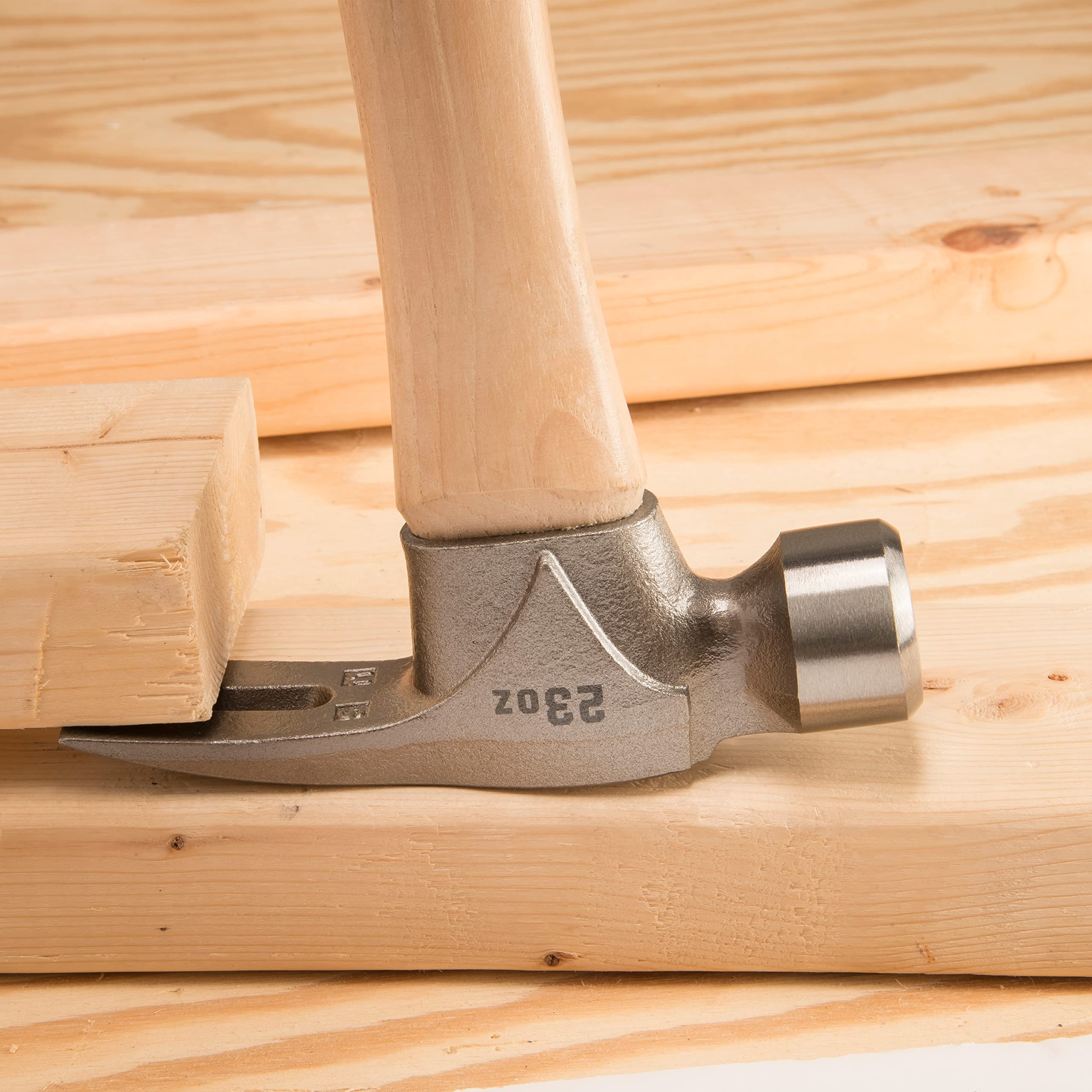 ESTWING Pro California MRW23LS Marteau arrache-panne fendue avec surface lisse et manche en bois d'hickory 652 g