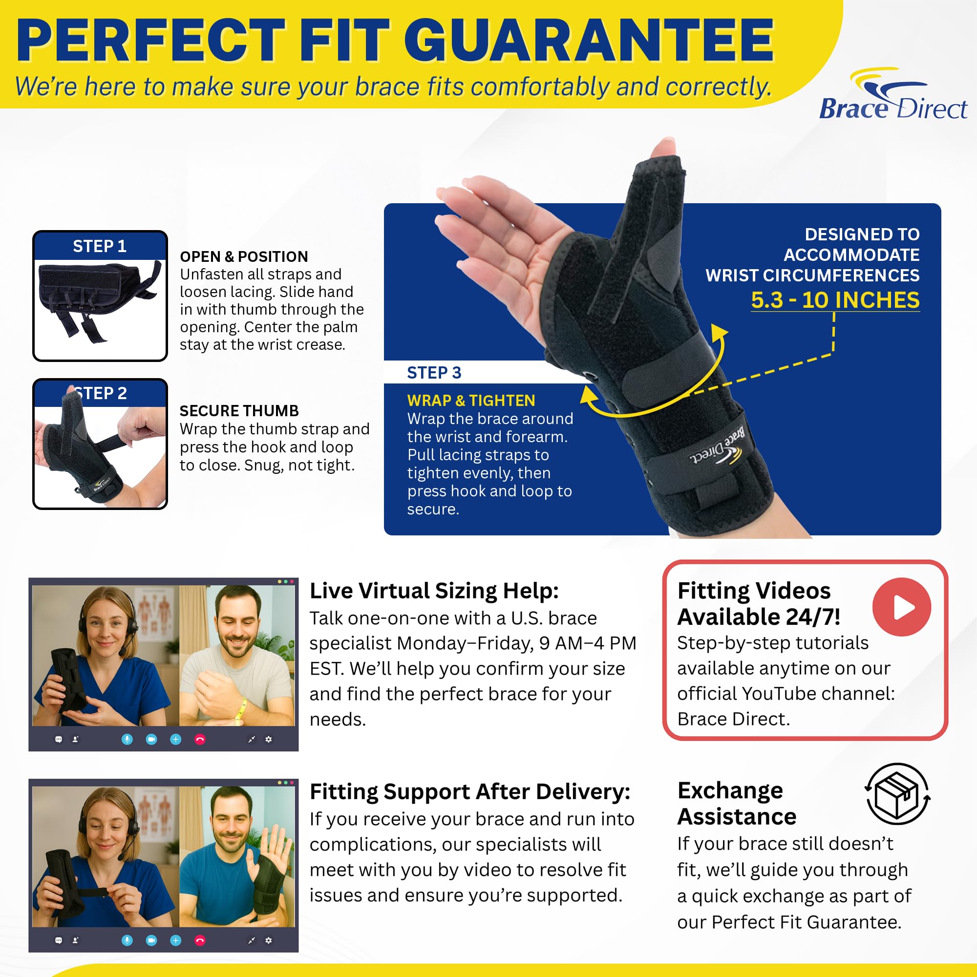 Brace Direct Férulas estabilizadoras universales para pulgar, espica y muñequera médica, artritis, tenonitis, tenosinovitis de Quervain, Universal Left