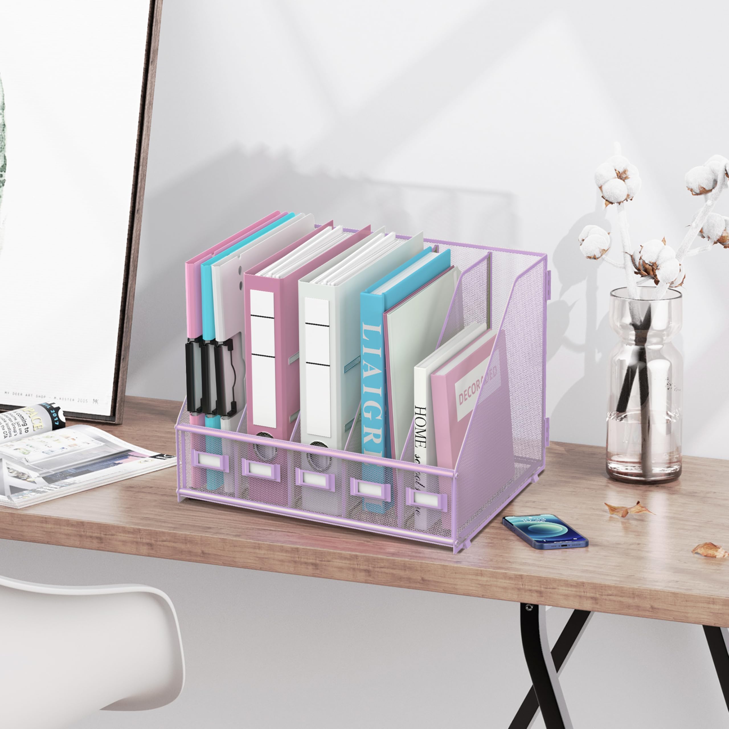 SUPEASY Brievenorganizer voor de werktafel, houder van metalen rooster