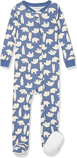 Girls and Toddlers' Snug-Fit Cotton Footed Sleeper Pyjamas, Multipacks