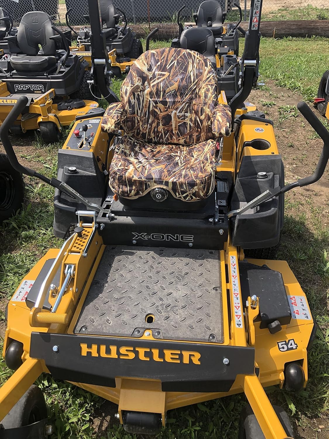 Durafit Seat Covers, Custom Fit Seat Cover and Newer for Hustler Commercial X Zero Turn Mowers in Camo Waterproof Endura Fabric (Savanna)