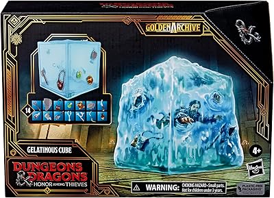 Dungeons & Dragons Honor Among Thieves Golden Archive Gelatinous Cube Collectible Figure Compatible with 6-Inch Scale D&D Action Figures