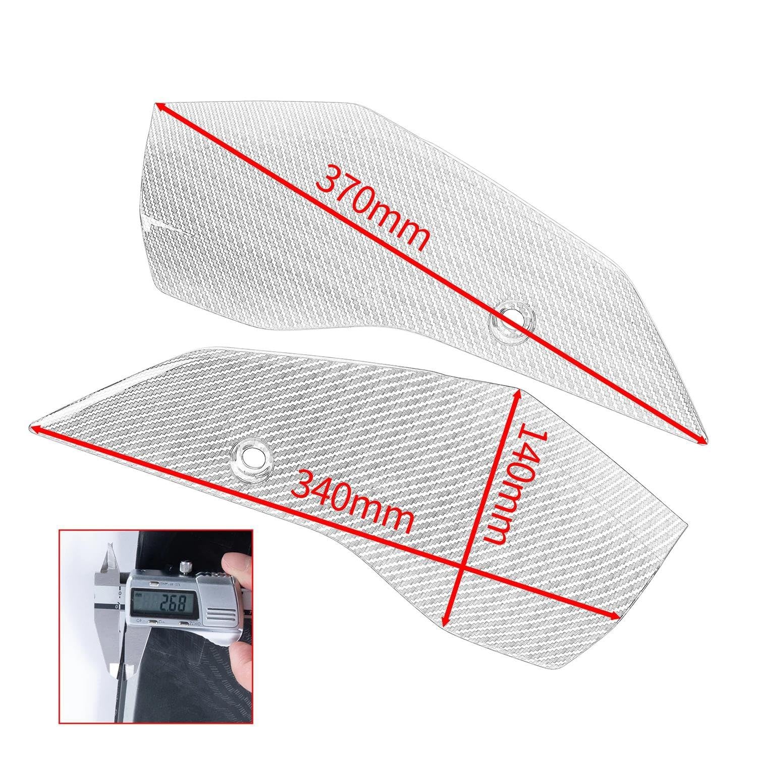 Protector Lateral Delantero (Alerón) Para Y&amaha XMAX 125/300 2023-2024 – Plástico ABS, Sin Pintar, Estilo Carbono