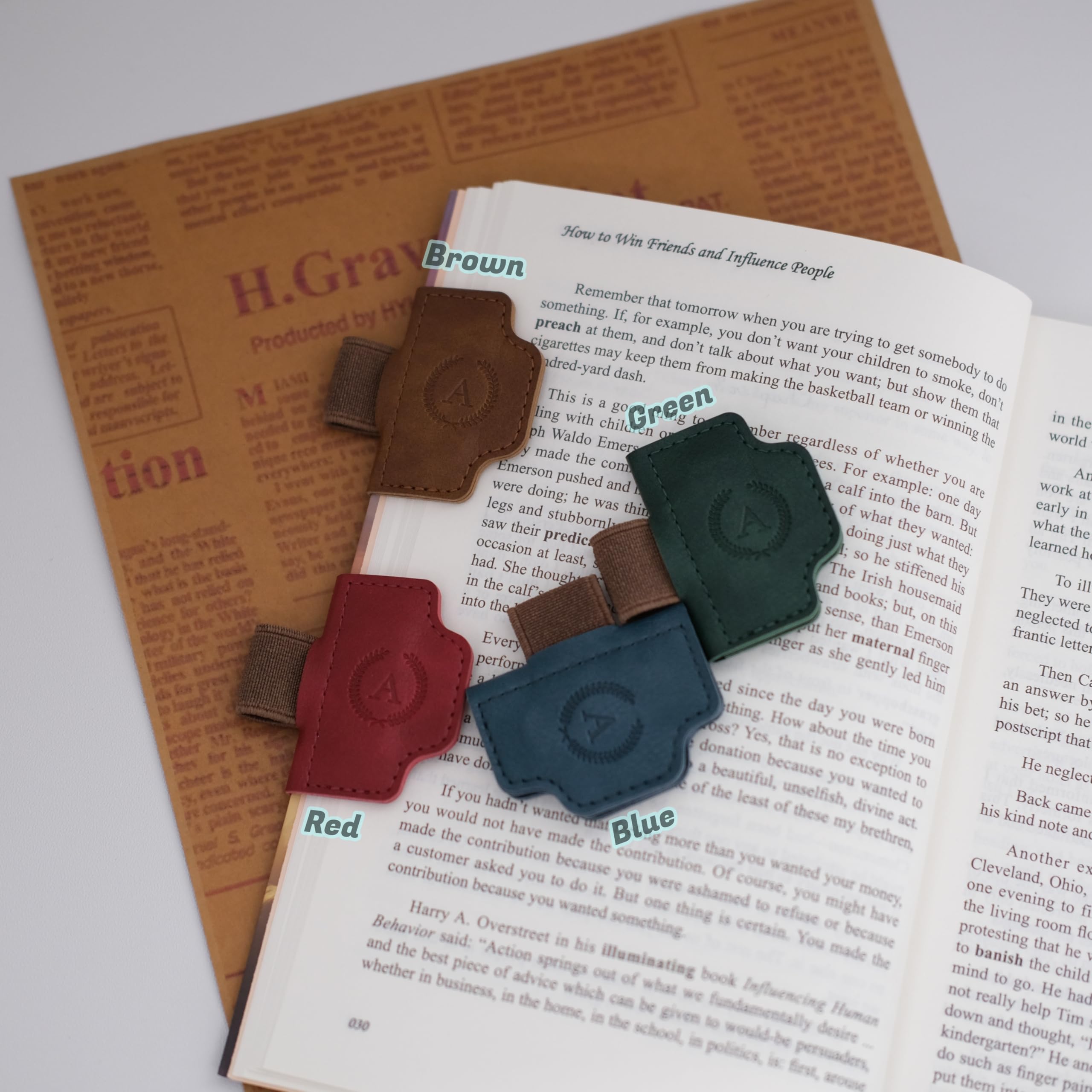 Custom Bygone Mark Bookmark With Pen Holder, 26 Letters Name Initial Erebloom - View #8