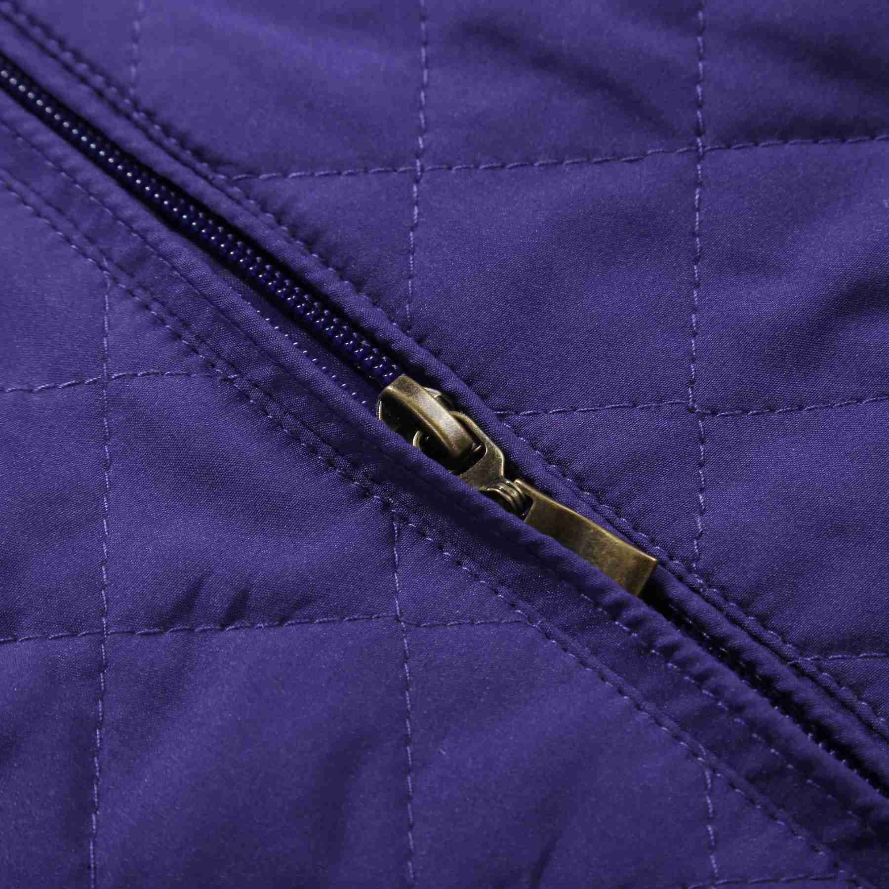 Bienzoe Gilet matelassé décontracté pour femme : veste légère et pliable sans manches, violet, 3X-Large