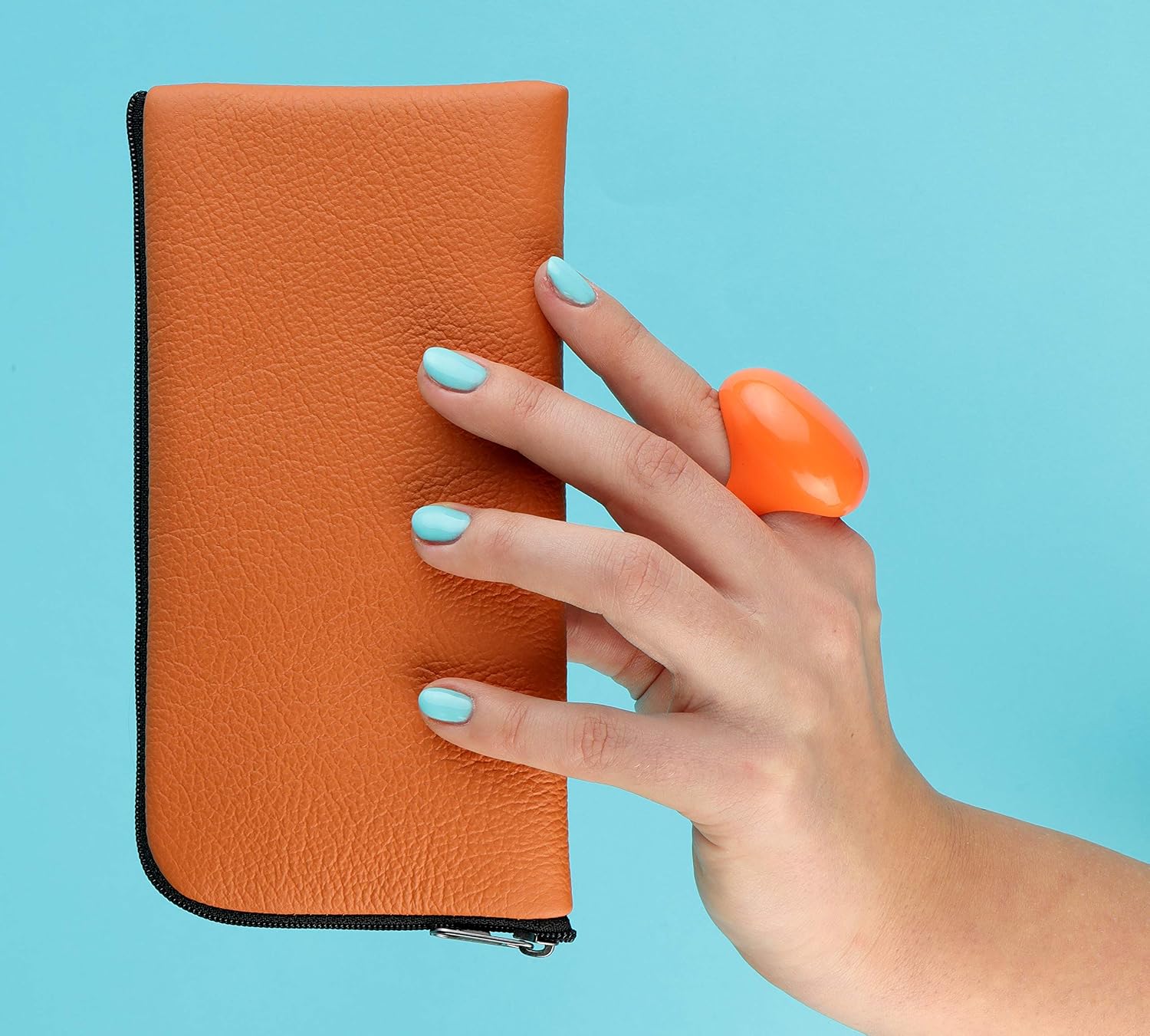 True Italian burnt orange Leather Case for iPhone 15 Plus. Made in EUROPE