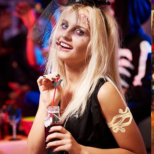 Miniatura 5 de Collar de pulsera de serpiente para mujer, pulsera de serpiente flexible, gargantilla de serpiente para fiesta de Hollween, accesorios de disfraces