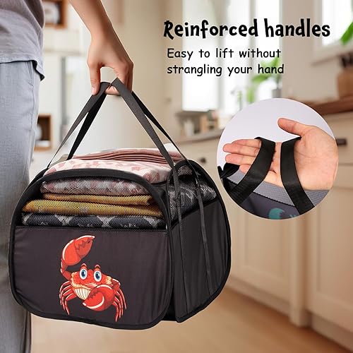 Miniatura 8 de YOHOOLYO Cesta de Almacenamiento de Juguetes de 95L Caja Cofre para Niños Bebés Niños Pequeños, Organizador de Juguetes de Malla Grande Plegable